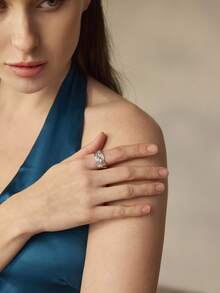 MOTF PREMIUM 18k Gold-Plated Wrapped Wire Minimalist Ring - Silver - View 7