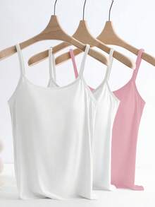 GlowEve Set de 3 camisetas sin mangas con sujetador acolchado incorporado, cómodas - Multicolor - Ver 5