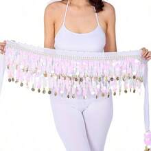 1件套肚皮舞亮片流苏裙，时尚肚皮舞腰带裙 - 彩色 - 查看 35