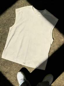 Glimmora Men's Casual Fashion Street Cross & Wing Print Loose Tank Top, Summer - Multicolor - View 2