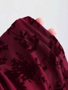 Sweetra 女士新款圣诞节、万圣节服装，圣诞主题，感恩节，新年装扮，圣诞套头毛衣，新年款式，适合春、夏、秋、冬四季穿着 - 酒紅色 - 查看 6