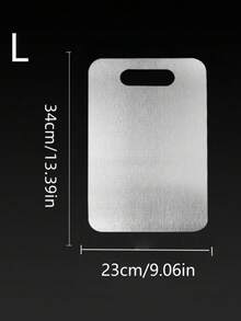 Tabla de cortar de acero inoxidable de doble cara, a prueba de óxido, duradera, muy adecuada para carne, frutas y verduras - Esterilla de cortar de cocina de alta gama con mayor higiene - Plateado - Ver 11