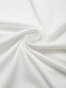 Lumivelle 女士时尚透视网纱立领连体衣，修身袖子 - 白色 - 查看 5