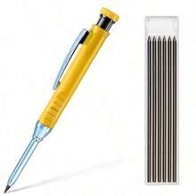 Metal Long Head Deep Hole Carpenter Pencil. Professional Engineering Carpenter Pen. Quick Drying Pencil. 2.8MM Refill. Suitable For Carpentry Decoration Design. This Is The Best Gift For Carpentry Decoration Designers! Student Stationery. - Multicolor - View 20