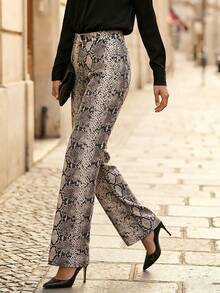 NOVVYNE 女士动物纹休闲裤 - 彩色 - 查看 3