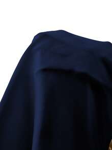 Momance Maternity Solid Color V-Neck Batwing Sleeve Elegant Blouse Fall - Royal Blue - View 7