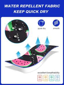 Horizaway 男士弹力腰带抽绳休闲印花宽松沙滩裤 - 黑色 - 查看 3