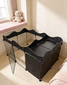 Small Dog Fence, Indoor Home Use, 1 Room 1 Bathroom, Pet Barrier, Dog Kennel With Toilet Area, Anti-Escape Dog Cage - Multicolor - View 3