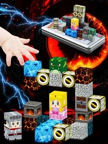 MINKOJA 磁性积木、磁性玩具、拼搭玩具、堆叠玩具、益智拼图套装，适合男孩、女孩和儿童，复活节礼物，儿童节礼物，旅行玩具，磁性积木，拼搭积木，儿童磁性积木玩具 - 彩色 - 查看 6