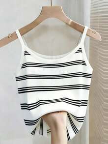 GlowEve Women's Casual Basic Striped Camisole Top - Multicolor - View 1