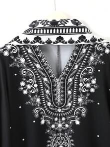 GlowEve Women's Elegant Mid-Length Dress - Multicolor - View 4