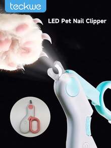 Teckwe LED Lighted Pet Nail Clipper, Suitable For Cats & Dogs Nail Trimming, Professional Pet Grooming Tool (Replaceable Blades) - Multicolor - View 1