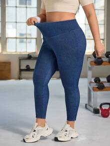 Flexra Calça jeans skinny feminina plus size casual, versátil e elástica para uso diário. - Lavagem escura - Ver 6