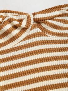 Sweetra Women's Contrast Stripe Backless Knit Tube Top Bodycon Mini Dress, Summer - Multicolor - View 7