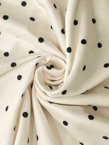 GlowEve 女士时尚波点印花方领蝴蝶结前襟撞色纽扣方领优雅浪漫休闲日常约会通勤晚宴马甲，春夏款 - 彩色 - 查看 6