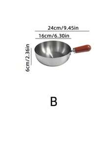 1pc Stainless Steel Cooking Pot, Household Noodle Pot, Kitchen Tool, Chocolate Melting Pot, Butter Pot, Mini Soup Pot - Silver - View 13