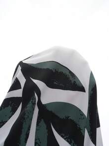 Elenzga Plus Size Women Summer Cap Sleeve Vacation Floral Print Dress - Multicolor - View 3
