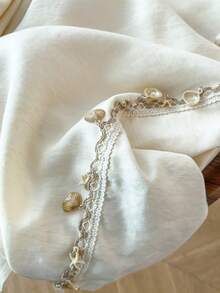 GlowEve CURVE 2026春夏大码女式休闲度假沙滩贝壳织带凉爽面料阔腿裤 - 杏色 - 查看 8