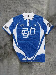 PAVTROS Áo Polo nam tay ngắn in họa tiết phối màu tương phản - Nhiều màu - Xem 3