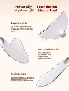 Madebyblanc 1 chiếc dụng cụ massage Gua Sha hình trái tim bằng thép không gỉ | Dao phết kem nền & dao đắp mặt nạ kèm hộp bảo vệ | Dụng cụ massage mặt và toàn thân đa năng | Món quà hữu ích cho người yêu thích làm đẹp - Nhiều màu - Xem 8