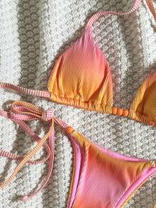 Swim Vcay Women's Random Print Beaded Necklace Bikini Set, Spring/Summer - Multicolor - View 2