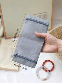Madebyblanc Túi đựng trang sức cao cấp dành cho nữ, túi nhung có khóa kéo, hoàn hảo để đựng bông tai, dây chuyền và nhẫn - Túi du lịch chống bụi, lớp lót mềm mại, hộp quà tặng, thích hợp cho cô dâu, ngày Valentine, sinh nhật, Giáng sinh và các dịp khác. - Nhiều màu - Xem 11