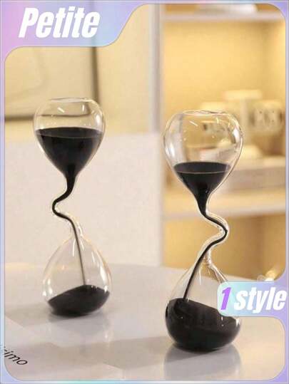 1Pc New Creative Shaped Glass Timer Ornament For Home, Office Desk Decoration & Children'S Day Gift, Suitable For Living Room, Bedroom And Dining Room Halloween, Spooky, Autumn, Festival, Holiday Christmas, Winter, Holiday, Festival, Fall Decor