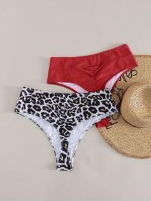 Swim Vcay Braga de bikini triangular sexy con pliegues para mujer de talla grande - Multicolor - Ver 1