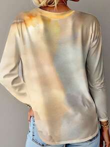 EMERY ROSE Women's Horse Print Illustration Long Sleeve T-Shirt - Multicolor - View 2