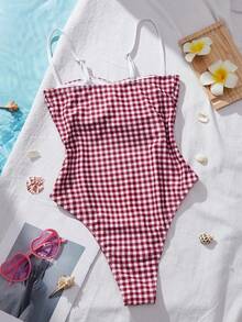 Swim Vcay Áo tắm liền thân hai dây in hoa dành cho nữ, thích hợp cho kỳ nghỉ biển. - Nhiều màu - Xem 2