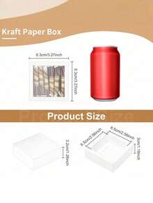 Bộ 12 hộp quà bằng giấy Kraft trắng kèm vỏ bọc bảo vệ PVC trong suốt. Kích thước khi mở ra: 9.41x9.33x0.02 inch. Kích thước hộp: 3.27x3.27x1.26 inch. Kích thước bên trong: 2.65x2.65x1.18 inch. Hộp đựng hình chữ nhật màu trắng dùng để đựng đồ dùng học tập, văn phòng phẩm, vật dụng nhỏ, trang trí nhà cửa mùa thu, quà tặng Giáng sinh, sinh nhật, đám cưới, tiệc tùng, trang trí theo phong cách mộc mạc, giải pháp gói quà và sắp xếp đồ dùng. - trắng - Xem 10