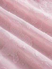 SHEIN Serisse Kids 少女粉色露肩优雅连衣裙，适合青少年穿着，可用于返校、生日派对、晚宴、演出、婚礼、洗礼、开幕式、学校活动、旅行、万圣节、毕业舞会、音乐会、圣诞节、新年等场合。 - 粉色 - 查看 4