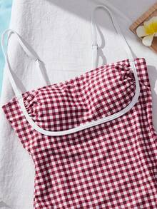 Swim Vcay Áo tắm liền thân hai dây in hoa dành cho nữ, thích hợp cho kỳ nghỉ biển. - Nhiều màu - Xem 4