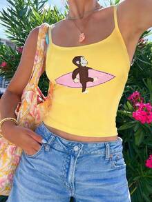 SHEIN Y2K可爱俏皮夏季度假女式休闲吊带背心 - 彩色 - 查看 4