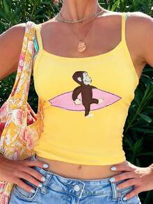 SHEIN Y2K可爱俏皮夏季度假女式休闲吊带背心 - 彩色 - 查看 5