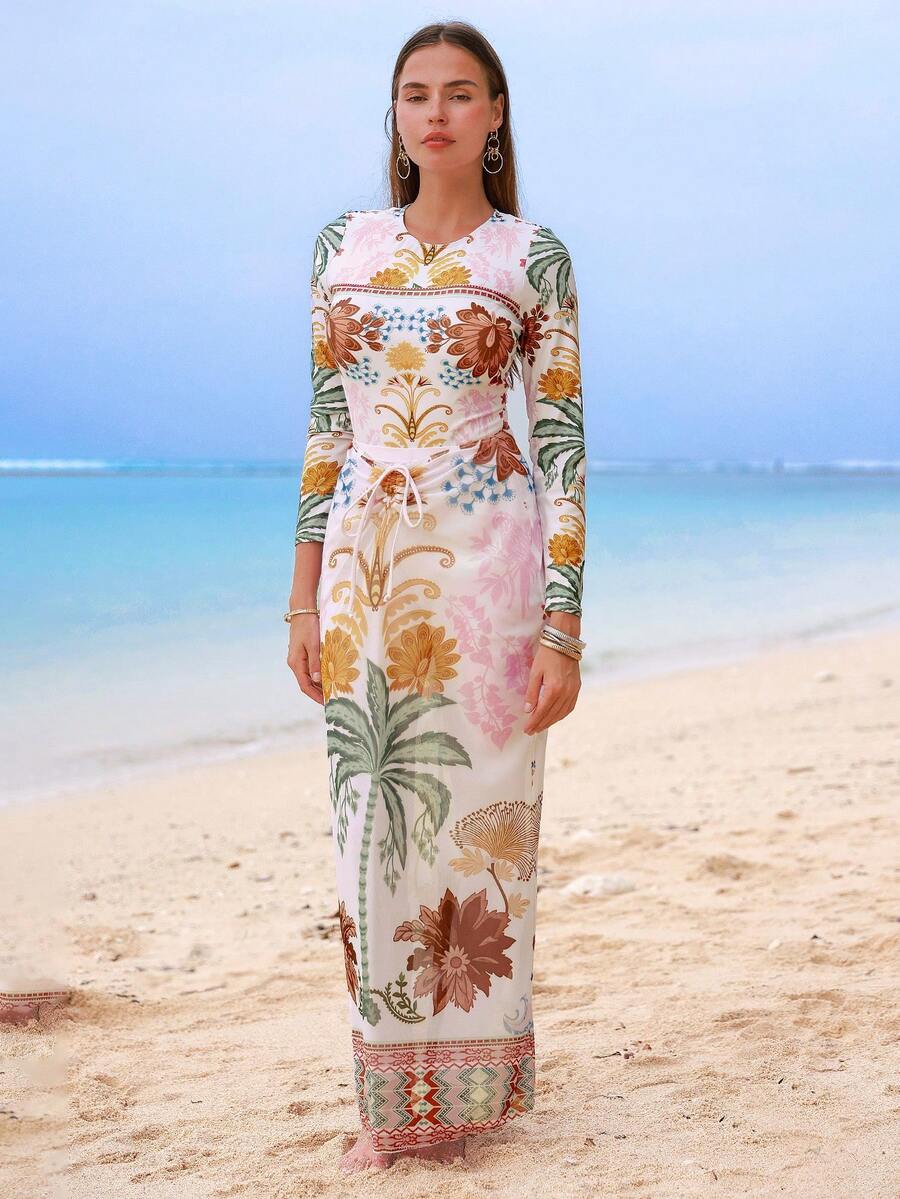 Swim Mulvari Shayni 夏季沙滩女士连体泳衣套装阿拉伯服装 - 彩色 - 查看 1