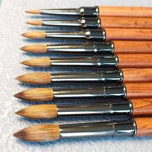 Olasalon 100% Pure Sable Acrylic Nail Brush, Sandalwood Handle, Suitable For Professional Application Of Acrylic Nail Polish And Acrylic Powder. - Chocolate Brown - View 7