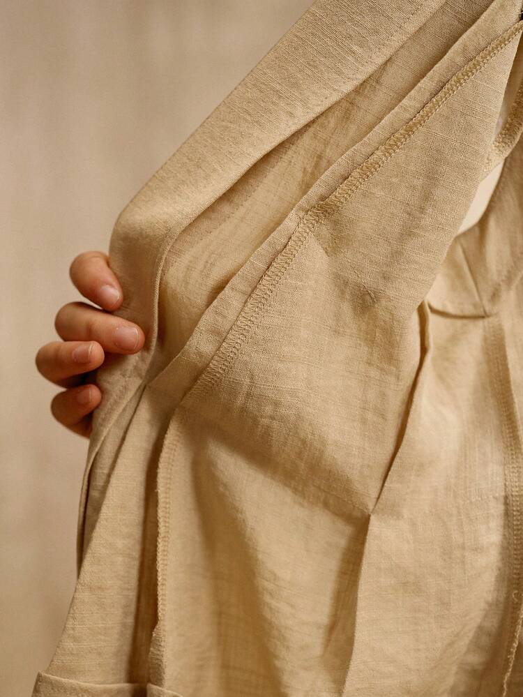 WOMEN'S V-NECK APRICOT NICHE FASHION VERSATILE ELEGANT SLIMMING SLEEVELESS COAT