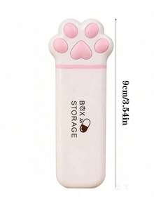 Joivida 1 Portable Creative Mini Cat Claw Pill Storage Box - Portable Daily Medication Storage Box With 3 Compartments, Independent Plastic Medicine Box - Love Multi Functional Jewelry Stand, No Power Required - Multicolor - View 10