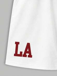 Manfinity EMRG Men's Street Number City LA Print T-Shirt Set, White - Multicolor - View 4