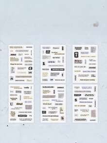 一套6张宠物贴纸，配有简单的励志语录，创意复古信件日记素材。 - 套裝 - 查看 10