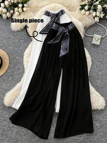 GlowEve CURVE Plus Size Women's Casual Loose Straight Leg Pants, Suitable For Commuting And Daily Wear, Spring/Summer - Black - View 1