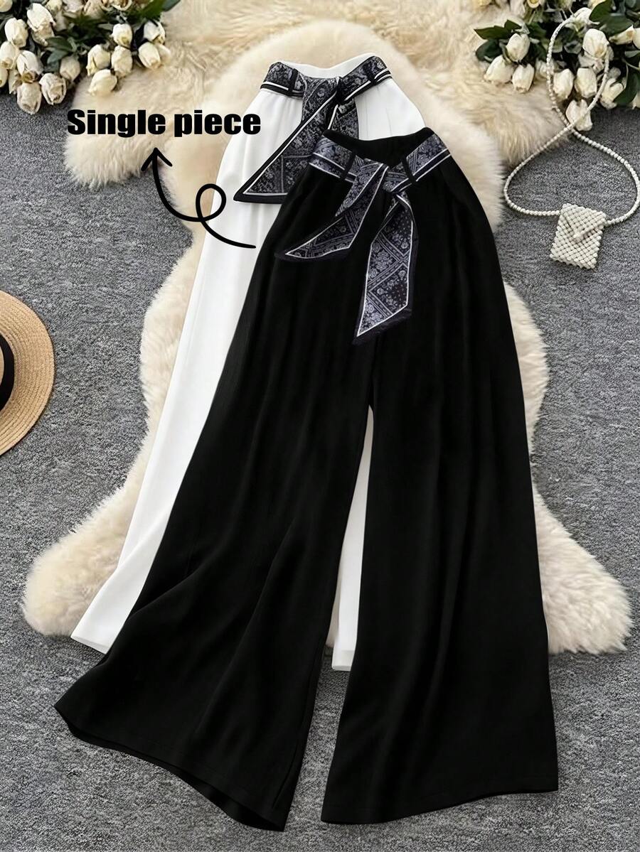 GlowEve CURVE Plus Size Women's Casual Loose Straight Leg Pants, Suitable For Commuting And Daily Wear, Spring/Summer - Black - View 1