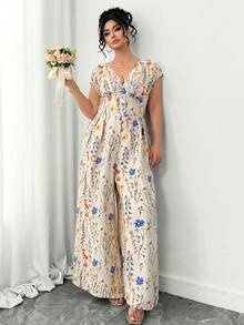 Elenzga 大码女式V领收腰休闲度假风杏色印花连体裤碎花长裙飘逸夏日连衣裙V领长裙长款夏日连衣裙长款度假连衣裙碎花长裙印花长裙夏季碎花长裙碎花连衣裙长裙女式春季长裙畅销连衣裙度假装女式度假连衣裙女士场合连衣裙女式连衣裙正装 - 彩色 - 查看 7