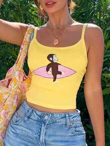 SHEIN Y2K可爱俏皮夏季度假女式休闲吊带背心 - 彩色 - 查看 3