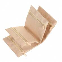 Madebyblanc Túi đựng trang sức cao cấp dành cho nữ, túi nhung có khóa kéo, hoàn hảo để đựng bông tai, dây chuyền và nhẫn - Túi du lịch chống bụi, lớp lót mềm mại, hộp quà tặng, thích hợp cho cô dâu, ngày Valentine, sinh nhật, Giáng sinh và các dịp khác. - Nhiều màu - Xem 13