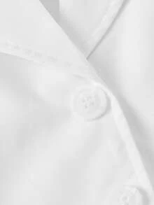 SHEIN MOD Vestido midi blanco de cuello halter talla grande, elegante para la oficina/ir al trabajo, primavera/verano - Blanco - Ver 3