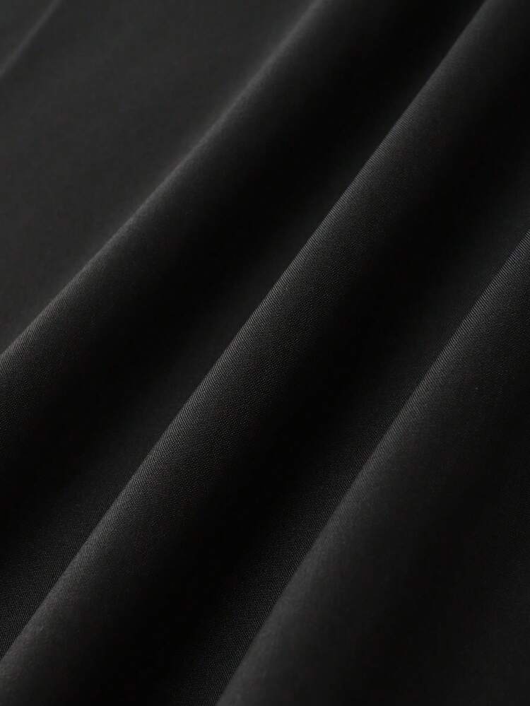 GlowEve CURVE Falda holgada de línea A con contraste de color negro y blanco para mujer de talla grande, cintura elástica, versátil para el trabajo y el uso diario - Blanco y Negro - Añade 5