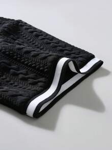 OTTIMOZO Áo Polo nam tay ngắn phối màu tương phản - màu đen - Xem 7