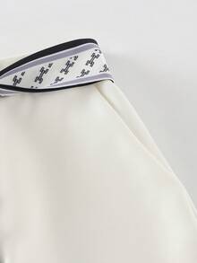 GlowEve CURVE Quần short thời trang buộc dây phía trước dành cho nữ cỡ lớn, phù hợp để đi làm. - trắng - Xem 7